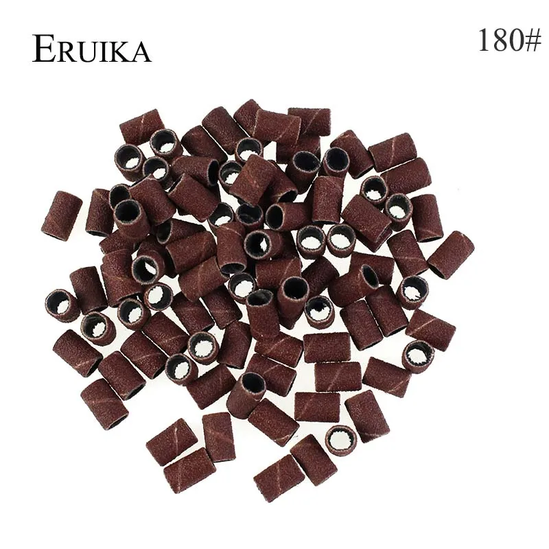 ERUIKA 100 قطعة/حزمة مسمار الرملي العصابات الكهربائية مانيكير لقم اكسسوارات إعادة الملء الرملي استبدال مسمار الفن أدوات