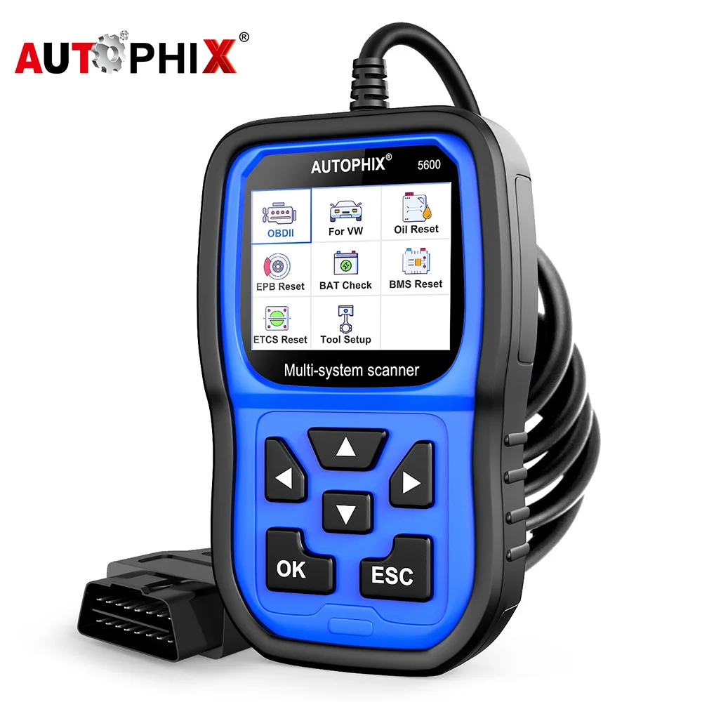 Autophix 5600 OBD2 Automotive Scanner Professional Full System Code Reader Airbag ABS EPB Oil Reset Car Diagnostic Tool For VW