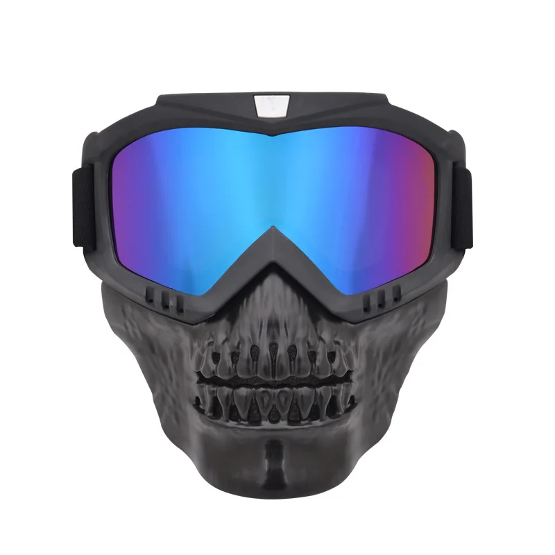 Máscara de calavera para disparar Paintball con gafas de visión nocturna, máscara táctica militar a prueba de explosiones, máscara de juego de