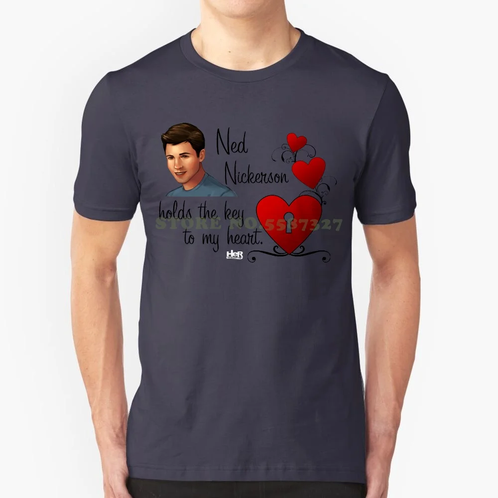 Men T Shirt Novelty O-Neck Tops Nancy Drew : Ned Nickerson Holds The Key To My Heart