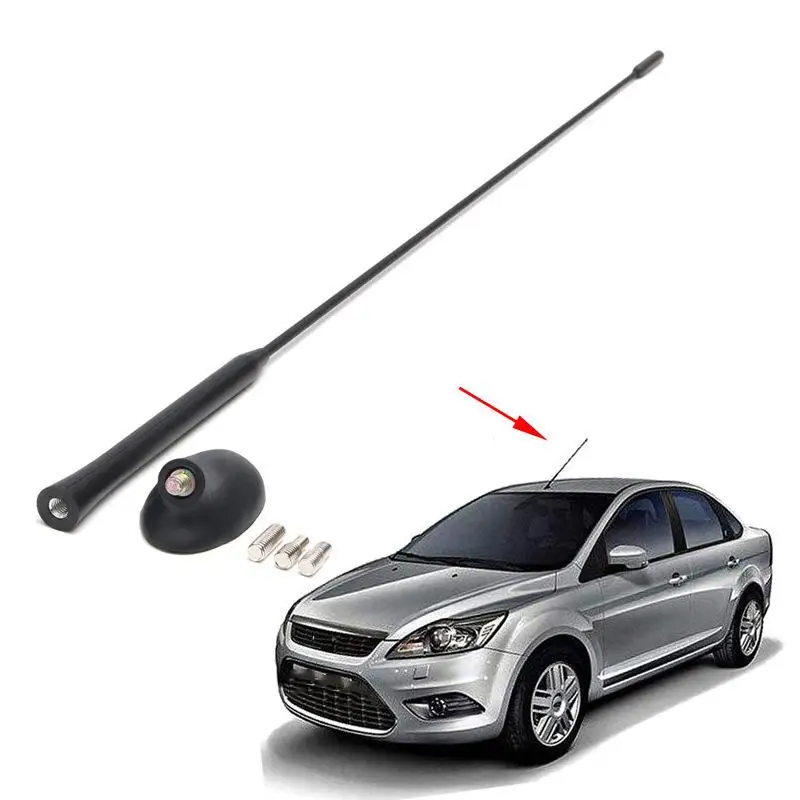 For Ford Focus 2000 2001 2002 2003 2004 2005 2006 2007 Car Antenna Base Kit Auto Roof AM FM Aerial Mast Black