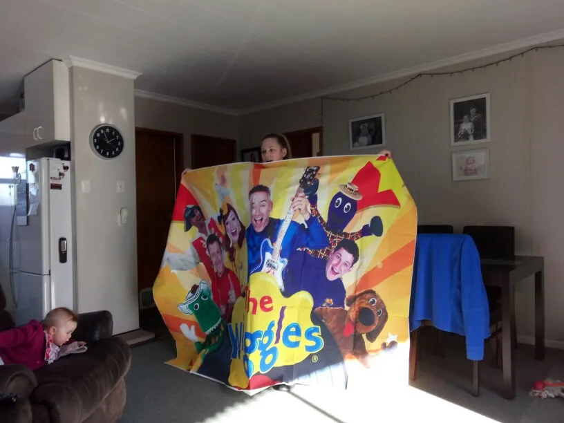 خلفية التصوير خلفية الصورة يتأرجح الأسرة الأزرق قوس قزح المشارب مخصص استحمام الطفل الوليد حفلة عيد ميلاد خلفية