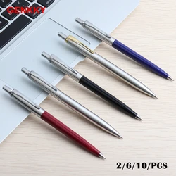 2/6/10/Pcs Metalen Balpen Promotionele Pennen G2 Refill Ink Blue Automatische Balpennen Set voor School Briefpapier Pen