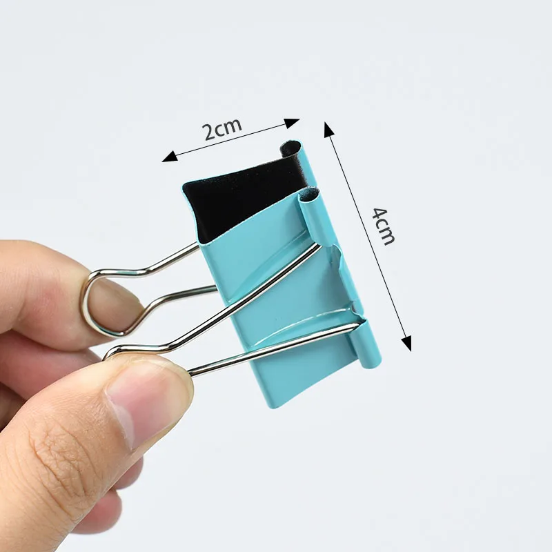 6241B Metal Binder Clips Colorful 20/40mm Home Office Books File Organizer Food ClipsStrong clamping force Easy classification
