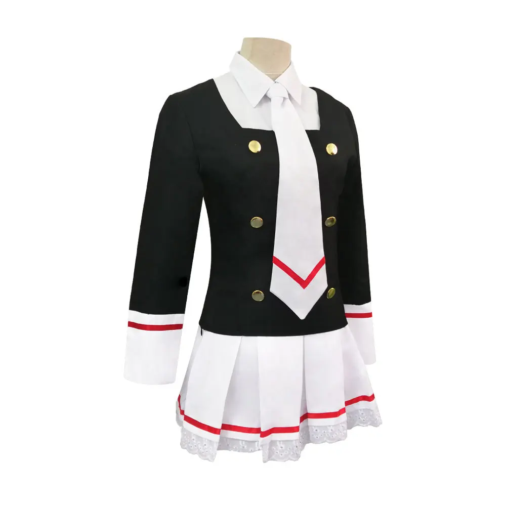 Anime Card Captor Sakura Cosplay Costume Cos Kinomoto Tomoyo Daidoji  School Uniform Halloween Carnival Party Fancy Dress