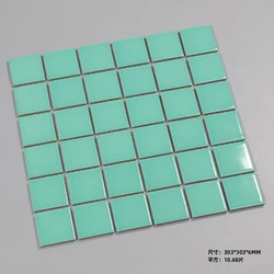 Green ceramic mosaic tile kitchen backsplash bathroom swimming pool wall porcelain background tile