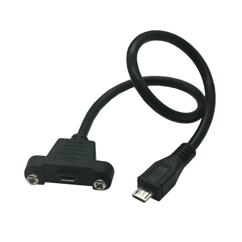 

2 м 1 м 0,3 Micro USB 5-контактный разъем Mini USB для удлинителя Micro Mini USB 5-контактный гнездовой шнур с винтами Отверстие для крепления на панели