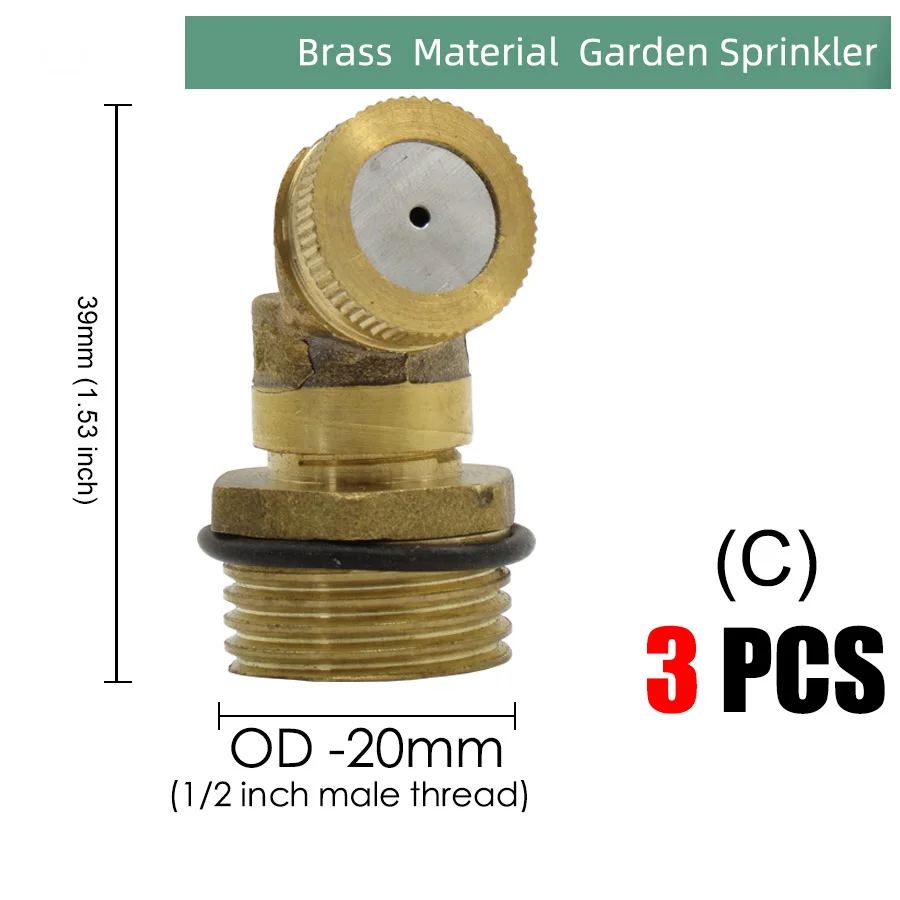 24 rodzaje mosiężna dysza ogród mgła zraszacz Spray miedź System chłodzenia mgłą dysza nawadniania 1/2 \