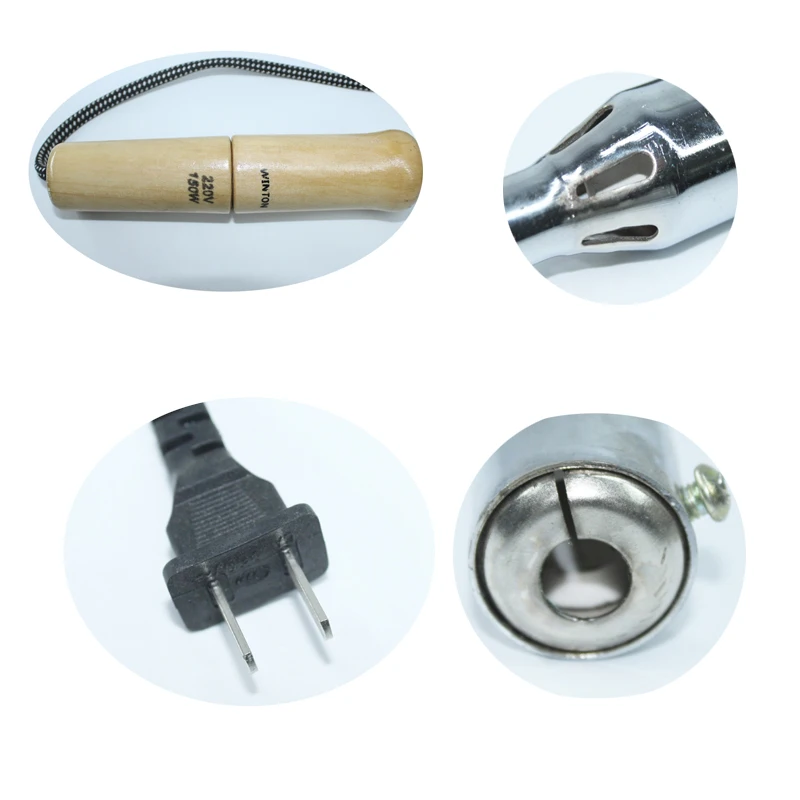 آلة الختم الساخن المحمولة SL44 150W ، أداة البرنز المستديرة ، لحام الحديد الكهربائي ، صانع شعار العلامة التجارية ، ختم