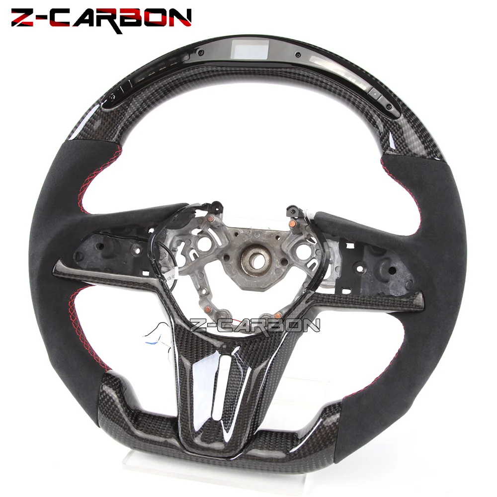 Led Display Carbon FIiber Steering Wheel  Led  Alcantara Leather For Nissan GTR 2017-2020