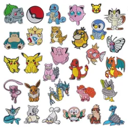 Parche de Pokémon para planchar, parches bordados de dibujos animados para ropa, pegatinas de tela de paraguas para niños, apliques de ropa, 40 estilos, oferta