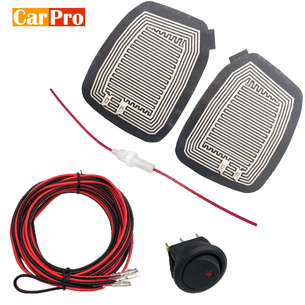 CarPro Side Rearview Mirror Heating Pad  Universal DC 12V  Quick Warm Defogger Remove Rain Frost Safe Driving