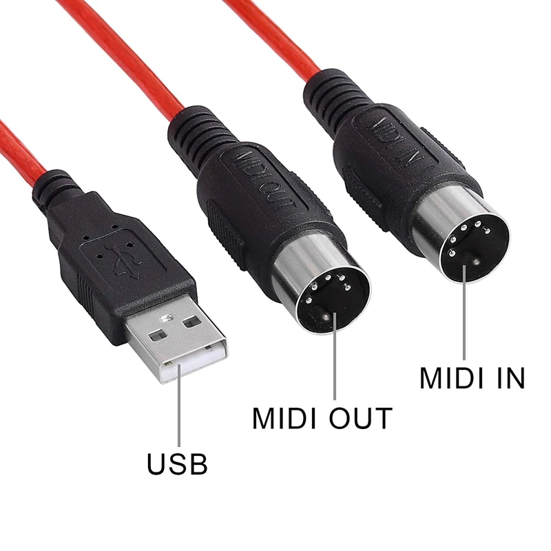 Midi 5-Pin na USB In-Out Adapter do kabla konwerter dla systemu Windows Mac z systemem Ios laptopa, aby pianino klawiatura