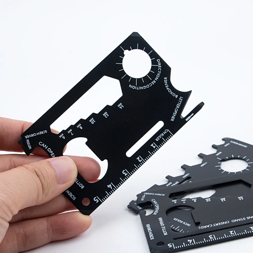 16 in 1 Camping Survival Pocket Multi Tool Military Multifunction Wrench Wallet Tools Credit Card Knife Screwdriver Boxes Cutter