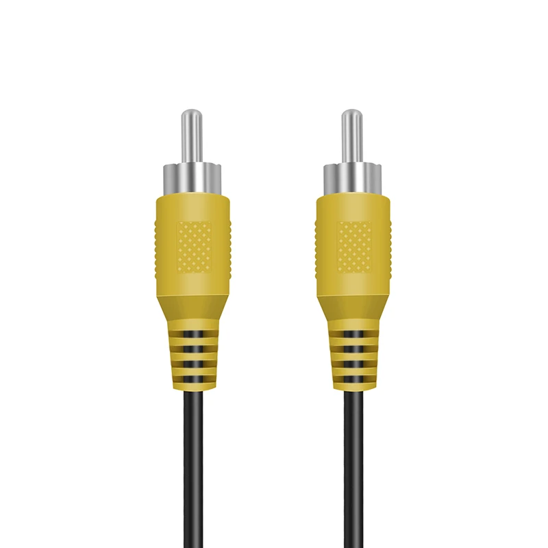 Cabo de extensão de vídeo rca macho para macho, linha de áudio do carro, cabo de vídeo de 1 m, conector av