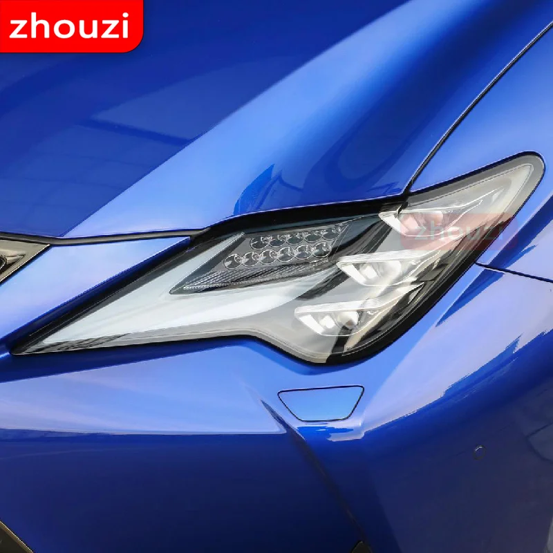 For Lexus RC F RC350 Facelift 2019 2020 Car Headlight Tint Smoked Black Protective Film Transparent TPU Sticker Accessories