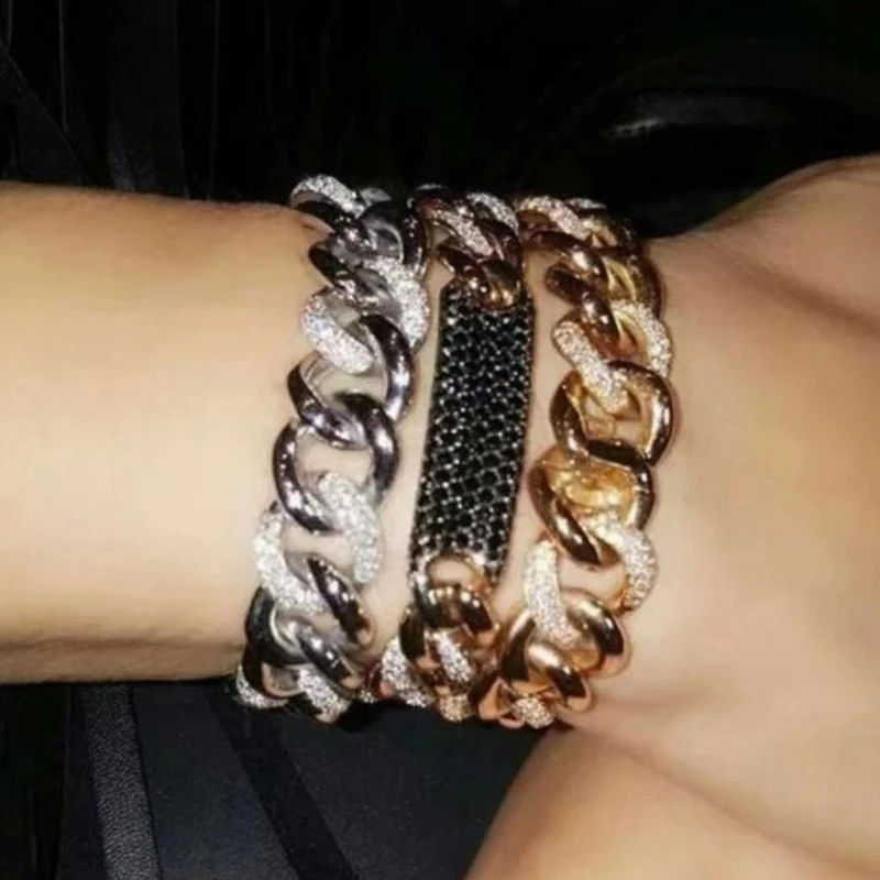 HIBRIDE العصرية الجديدة أساور الموضة للنساء حساسة ربط سلسلة خرز سوار سوار Charm البوهيمي الشاطئ مجوهرات B-89