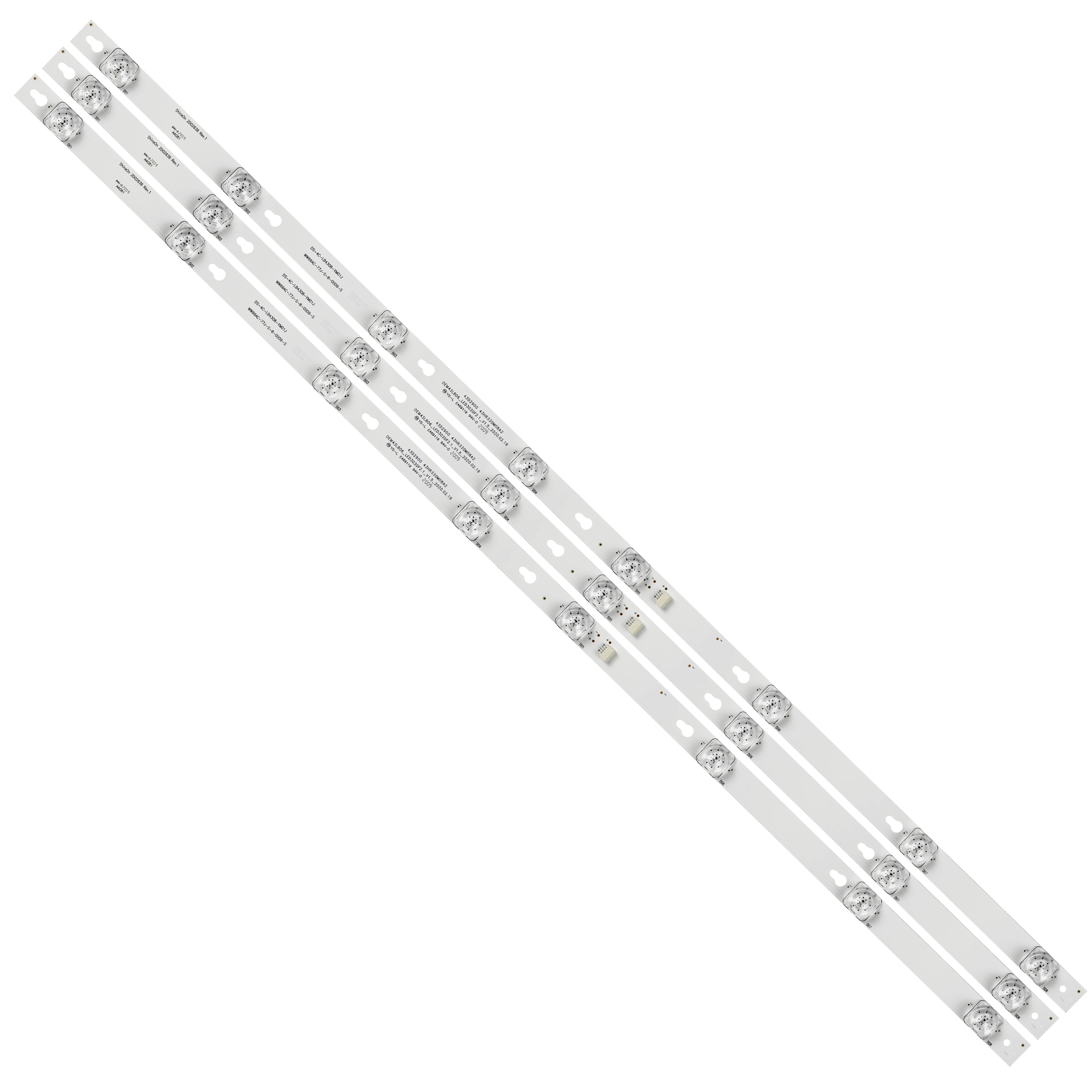 

1set=3pieces LED Backlight FOR TCL L43E5800A-UD 43D2900 OEM43LB06 LED3030F2.1 V1.2 DS-4C-LB4308-YM01J 43HR330M08A2 V5 43U67EBC