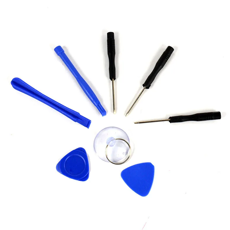 

DHL 1000Set 8000 Uds 8/1Set caliente 8 en 1 Set accesorios destornillador reparación móvil apertura Pry Kit de herramientas