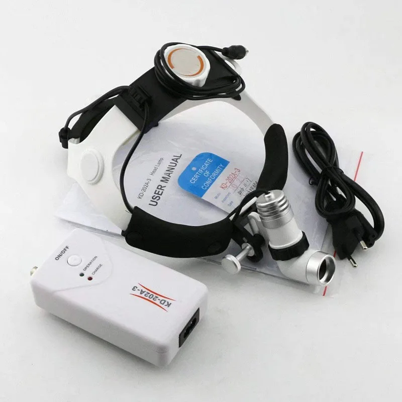 Medical Headlight 3W LED Headlamp Dental Surgical Head Light Focusable Light Sopt AC/DC Power Supply