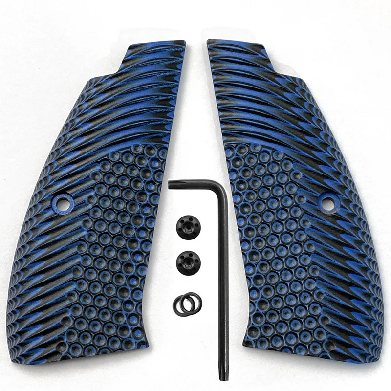 Imagem -05 - Grips Cz75 G10 Grips para cz 75 Full Size Sp01 Series Shadow 75b bd Grips Parafusos Incluído Handle Patches Escala Faça Você Mesmo Materil