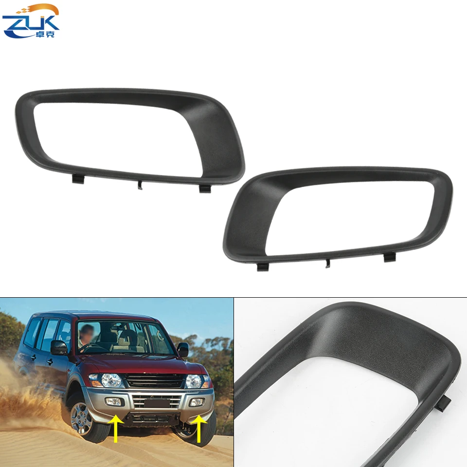 ZUK For Mitsubishi Pajero Montero 2000 2001 2002 2003 V73 V75 V76 V77 V78 Front Fog Light Cover Lamp Garnish MR388019 MR388020