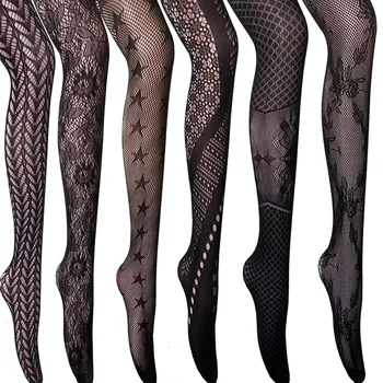 DOIAESKV Mulheres Bodystocking Lingerie Sexy Meia-calça Lingerie Erótica Meias Corporais De Tamanho Grande Collants Plus Size Mulheres Collants