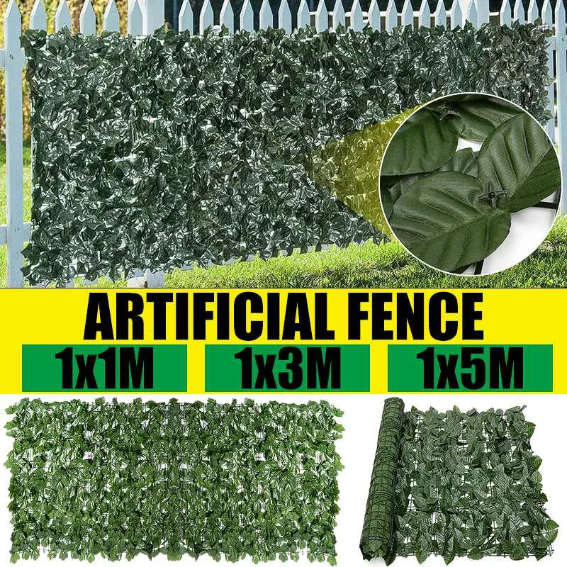 

Artificial Hedge Simulated Ivy Leaves Fence Privacy Screen Cover Garden Wall Decorative Trellis Artificial Grass Mesh Backing