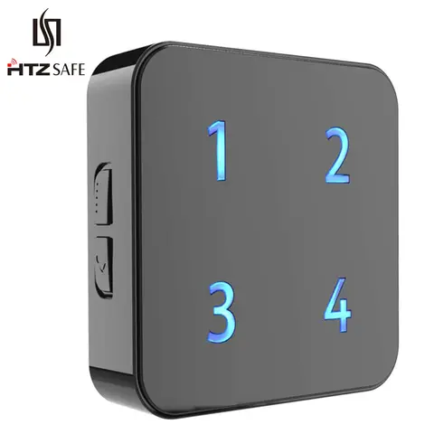 HTZSAFE 엑스트라 무선 플러그인 수신기, 35 멜로디, 4 볼륨 레벨, 4 존, 최대 4 센서 확장 가능