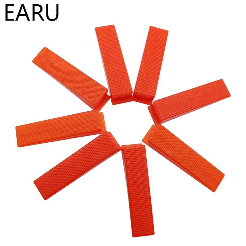 100pcs Red Wedges Plastic Ceramic Tile Leveling System Tiling Floor Wall Carrelage Tools Spacers Locator Leveler Level Wholesale