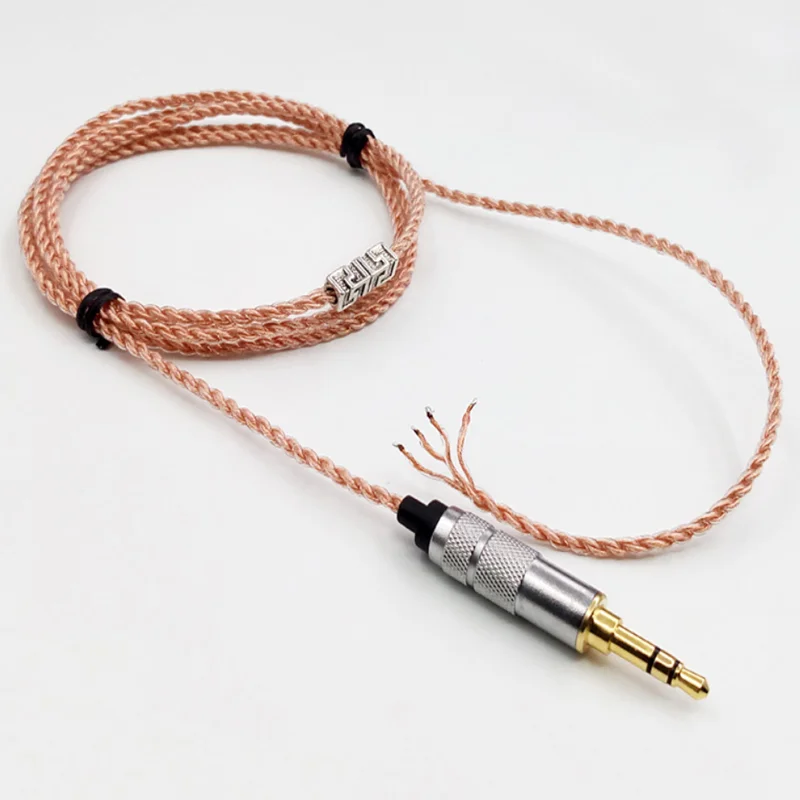 DIY 이어폰 와이어, 7N 단결정 구리 케이블, DIP 곡선 플러그, 80 코어, 4 공유
