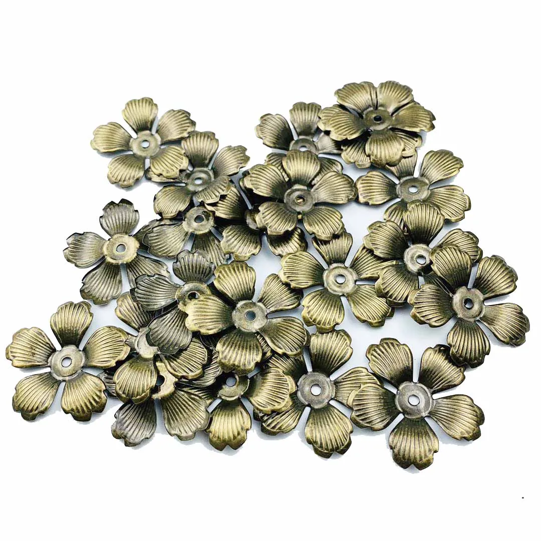 20 pcs/lot 32mm Gold color/ /Antique bronze Metal Filigree Flowers Slice Charms Setting Jewelry DIY Components