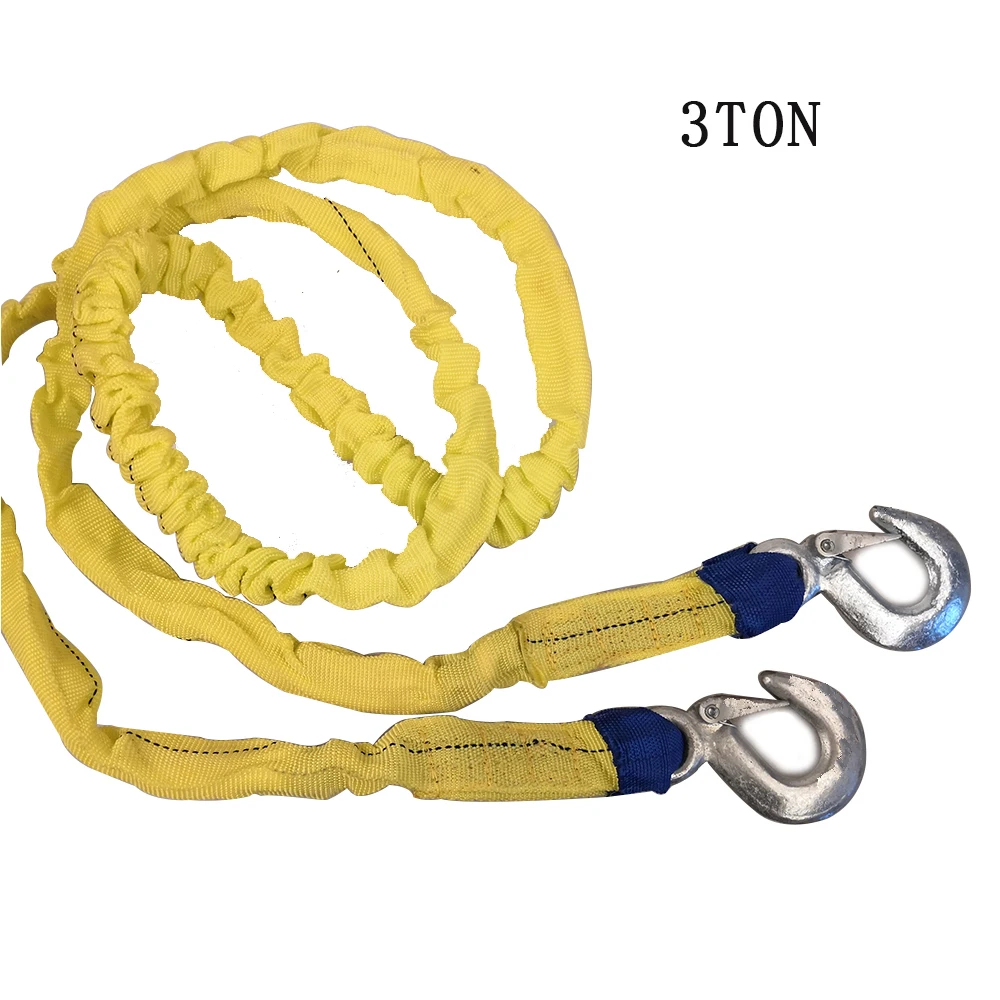 Heavy Duty Auto Sleepkabel Riem Riem Hoge Sterkte Nylon Band Met Sterke Metalen Haak Sleepkabel Voor Trailer