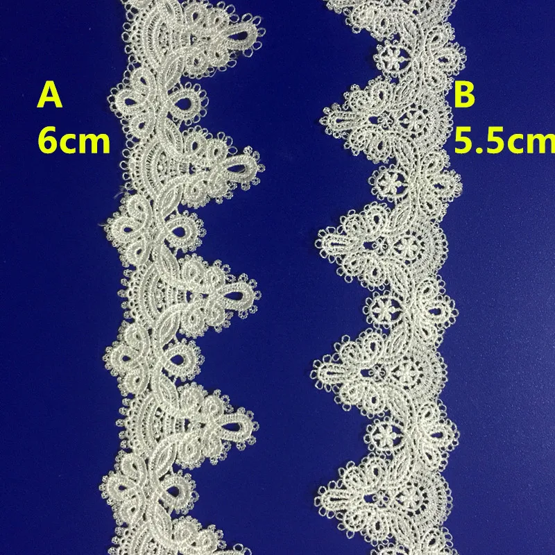 

5.5cm/6cm top quality polyester watersoluble lace trim,XERY191026K