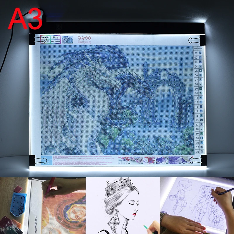 A3  Elice LED Light Pad Artcraft Tracing Light Box Copy Board Digital Tablets Painting Writing Drawing Tablet Sketching pad