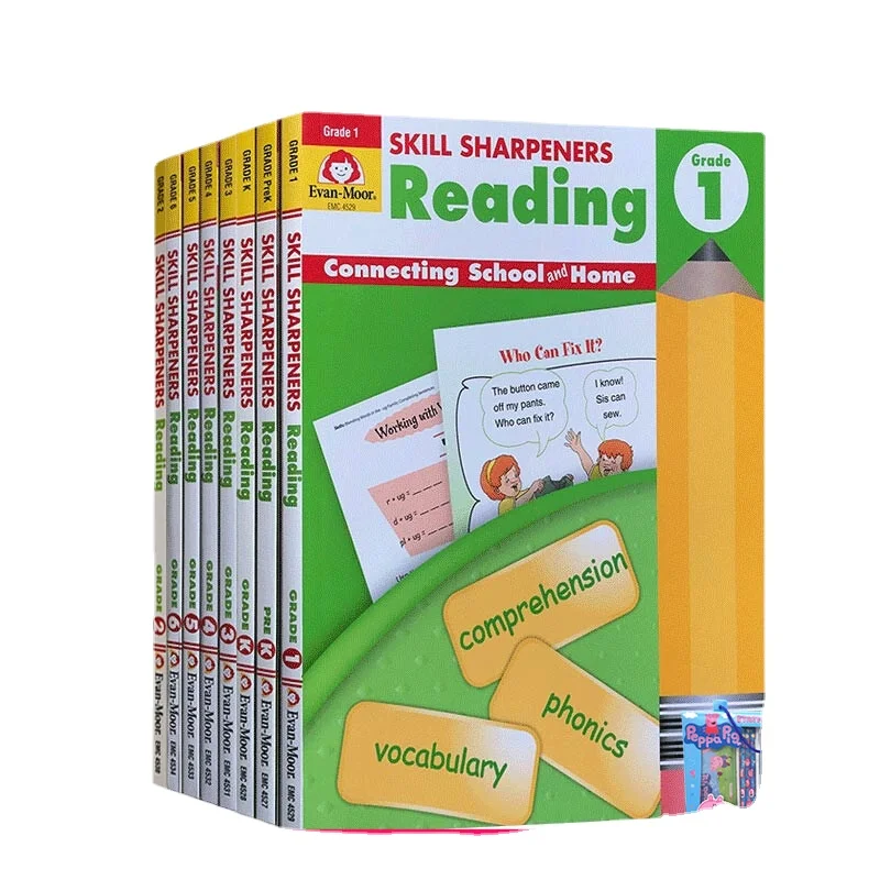 

"Education Books Evan-Moor Skill Sharpeners Reading Grade Prek- Board Book Colouring English Activity Story Book For Kids "