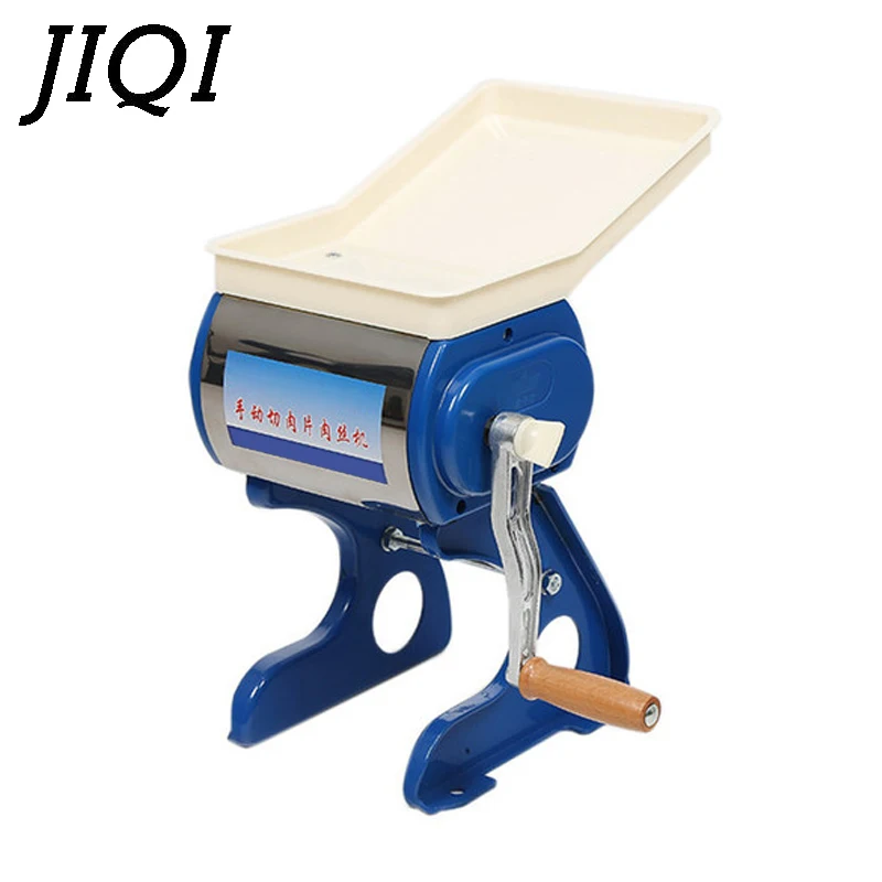 JIQI Manual Meat Grinder Cutter Hand-cranked Slicer Beef Lamp Grinding Chopper Cutting Machine Meatloaf Mincer Food Processor