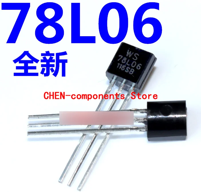 

50 шт. 78L06 Триод с прямой вставкой TO-92 WS совершенно новый 6 в Трехконтактный регулятор