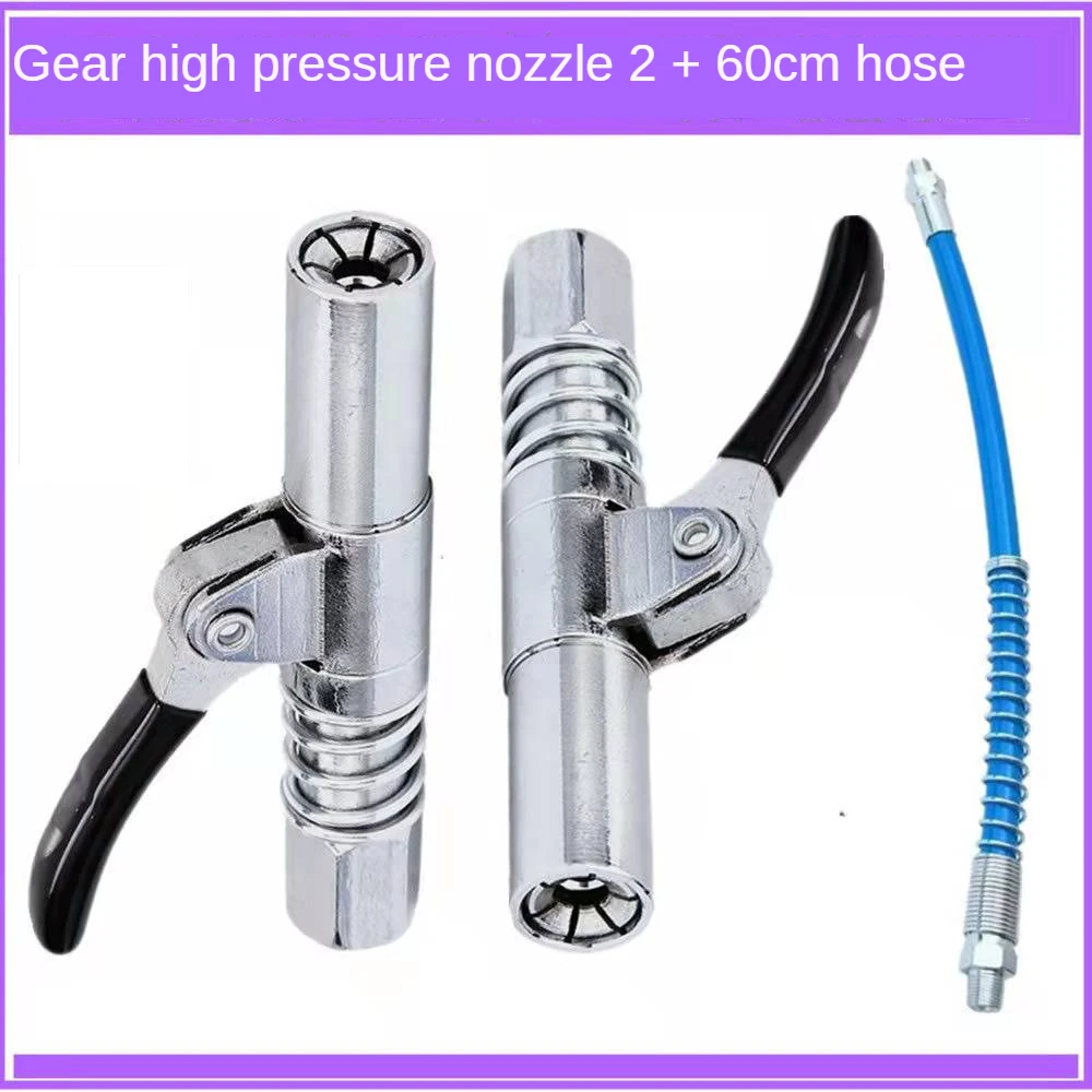 Grease Coupler Heavy-Duty Quick Release Grease Gun Coupler NPTI/8 10000PSI Two Press Easy to Push Accessories