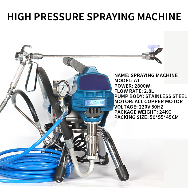 2800W high-pressure airless spraying machine, latex paint, high-power paint, paint, multifunctional wall spraying machine