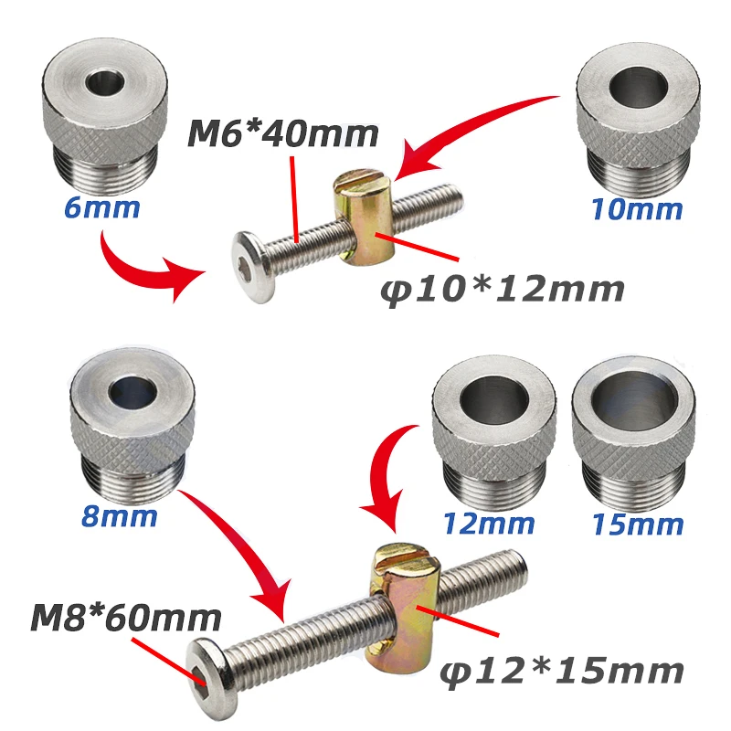 2 in 1 Doweling Jig Kit Drill Guide Locator Hole Puncher For Children Bed Furniture Connecting Woodworking Joinery System Tools