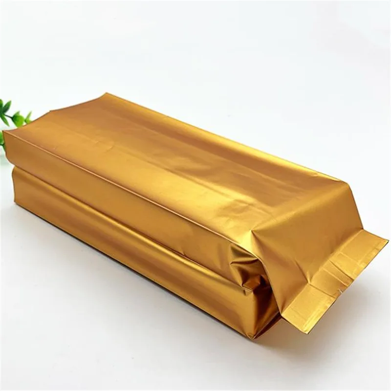 Golden Vacuum Sealer Aluminum Foil Storage Bag Coffee Tea Packaging Food Heat Sealing Bag Kitchen Supplies 50pcs/lot