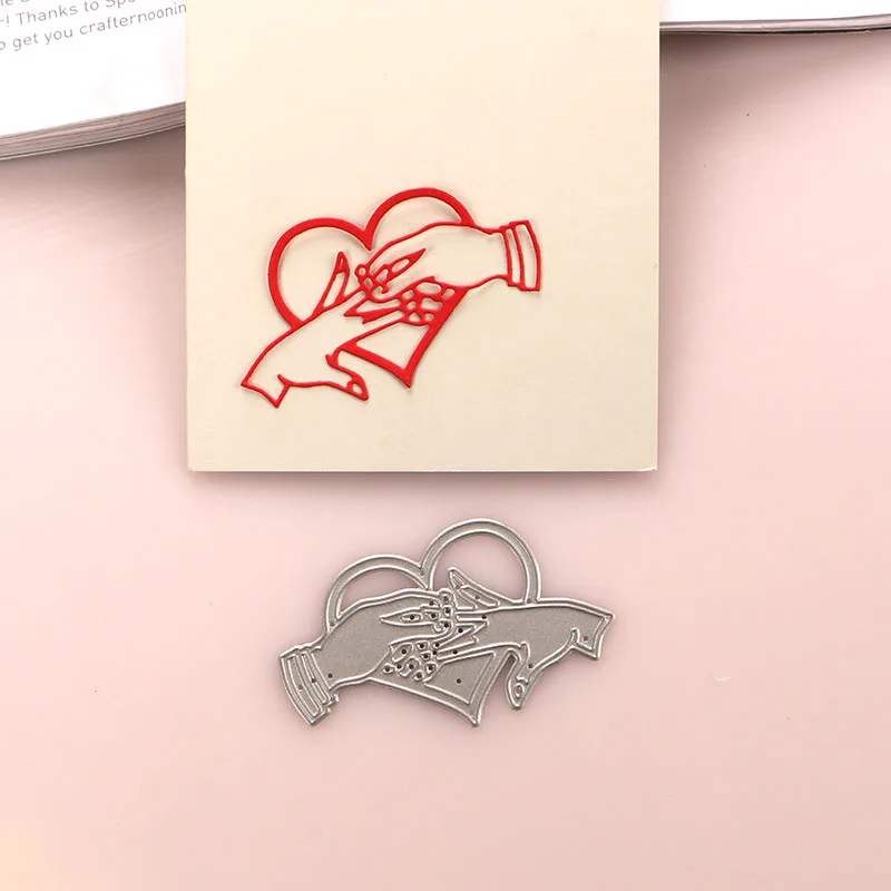 DUOFEN METAL CUTTING DIES wedding ring heart lover engagement marriage stencil DIY Scrapbook Paper Album 2020 new