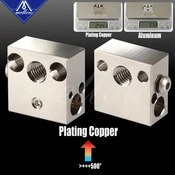 Mellow 全金屬 CR10 熱端鍍銅 Mk8 噴嘴和加熱塊 3D 列印機 J 型噴嘴熱端,適用於 Ender 3 Micro Swiss 升級 10 最佳銷售 mk8 熱端 - №2