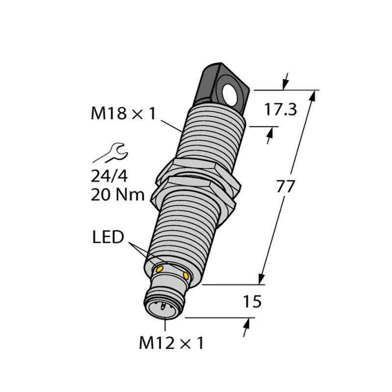 RU130U-M18ES-LU8X2-H1151 Ultrasonic Ranging Displacement Distance Detection Sensor Proximity Switch