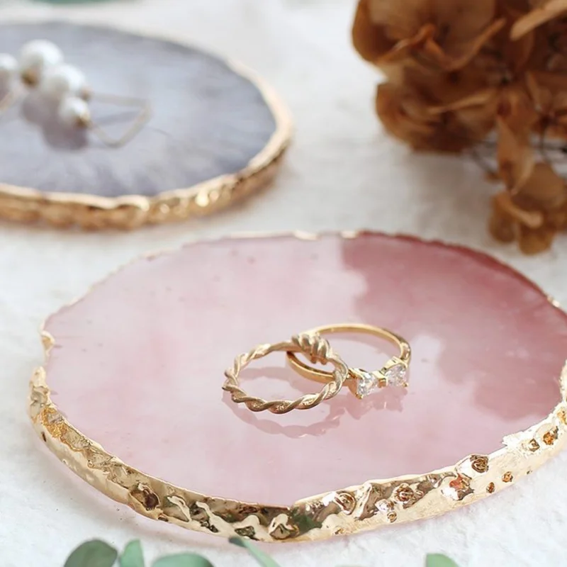 Resin Storage Painted palette Tray Jewelry Display Plate Necklace Ring Earrings Display Tray Creative Decoration Organizer