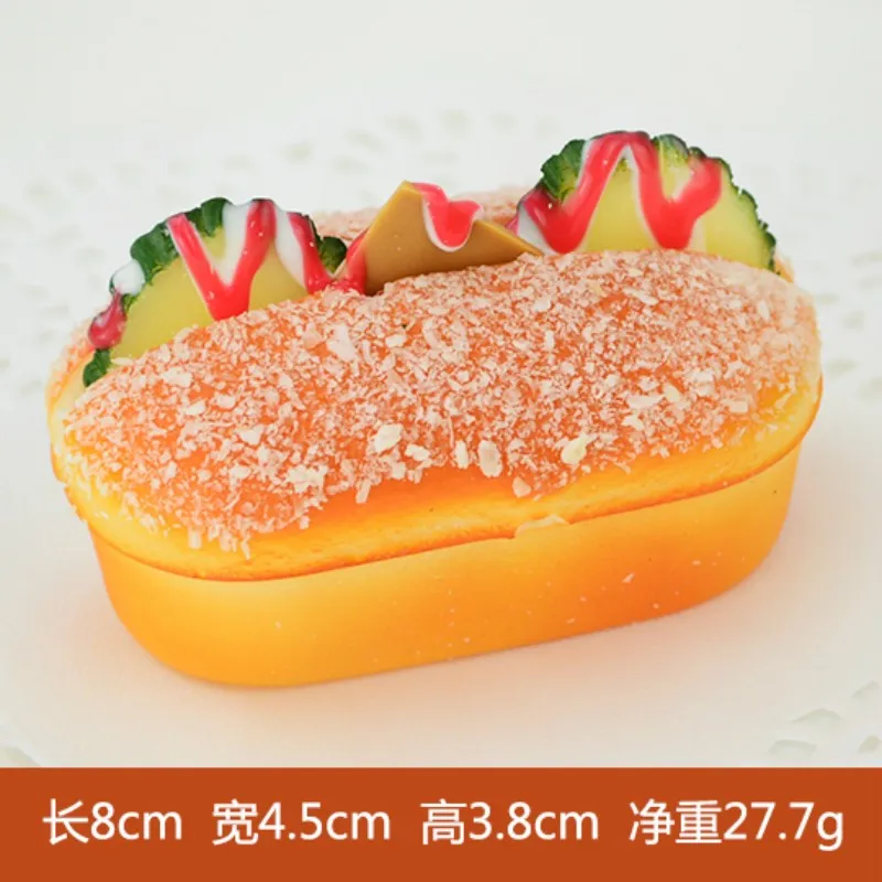 Simulation Bread Soft Rebound Cake Model, Photography Decoration Supplies, Kitchen Articles, PU Crafts, Food Toys, 16 Pc