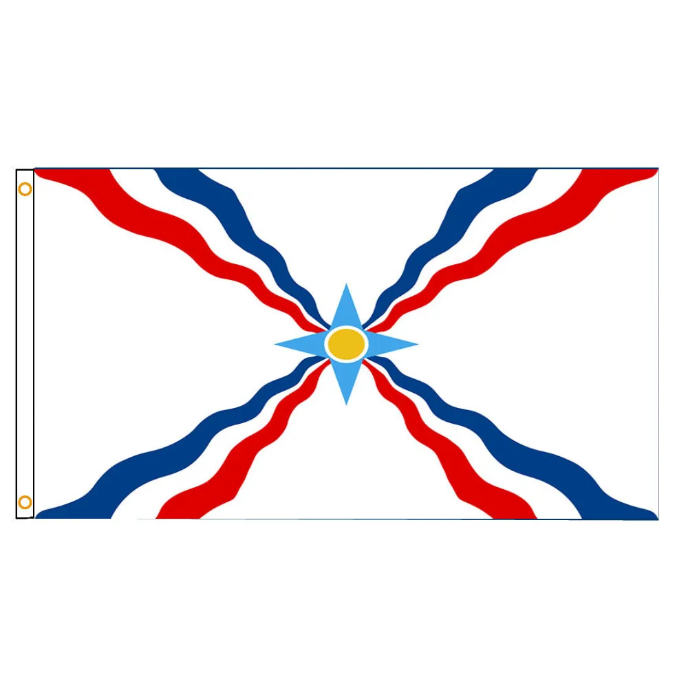 Assyrian Empire Assyria Flag Polyester High Quality Printed Club Home Decoration Hanging National Flag Banner