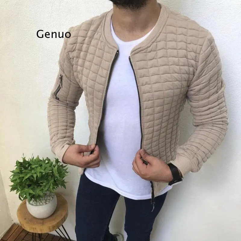 Square Jacket Man Striped European American-Style O-neck collar New Style Hot Selling Slim Fit Casual Sports Jacket Men's Jacket