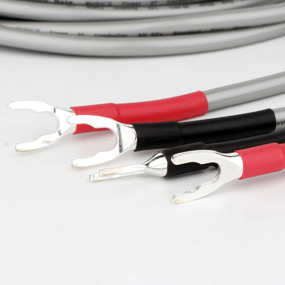 High-end Audio Note AN-SPXII OCC Silver Plated Hifi Speaker Cable Audio Loudspeaker Wires with Spade/Banana Connectors